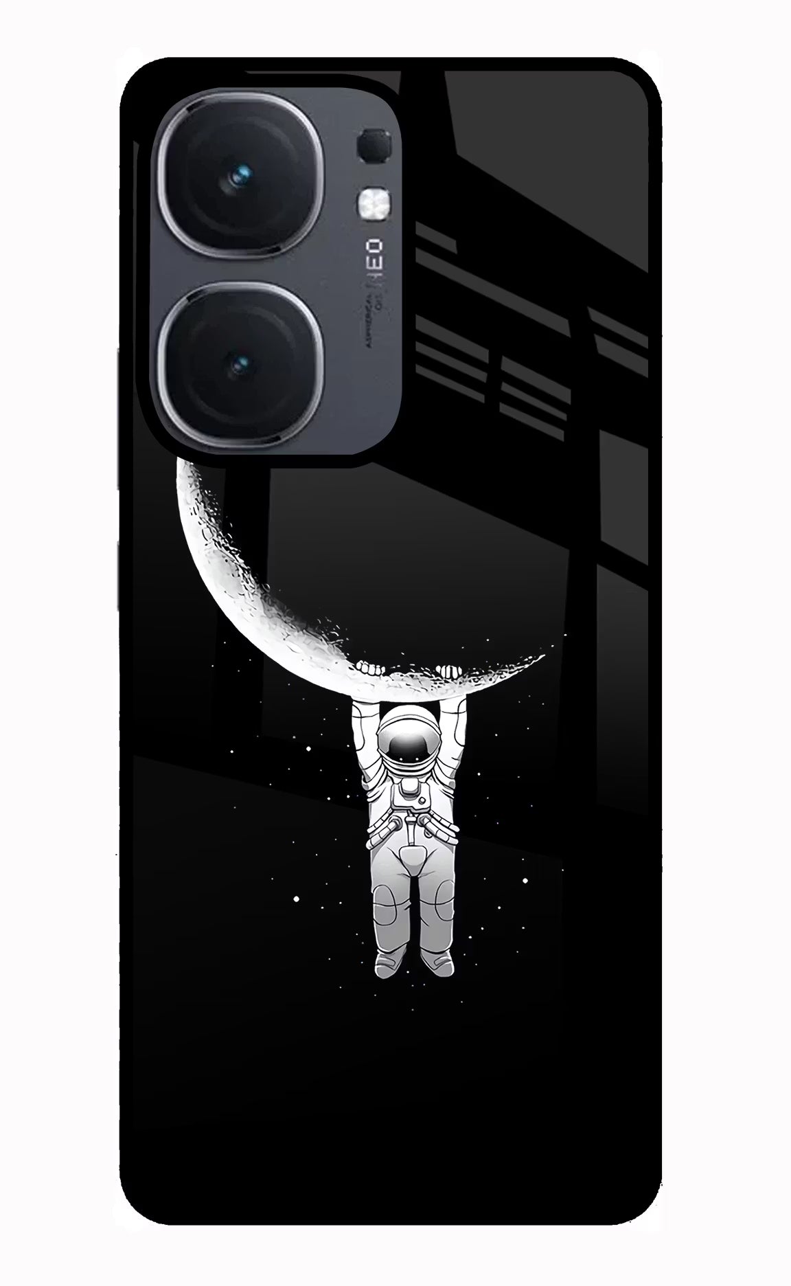 Moon Space IQOO Neo9 Pro Glass Case Back Cover by Casekaro
