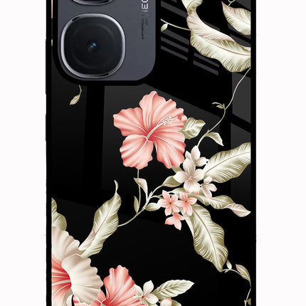Flowers IQOO Neo9 Pro Glass Case Back Cover by Casekaro