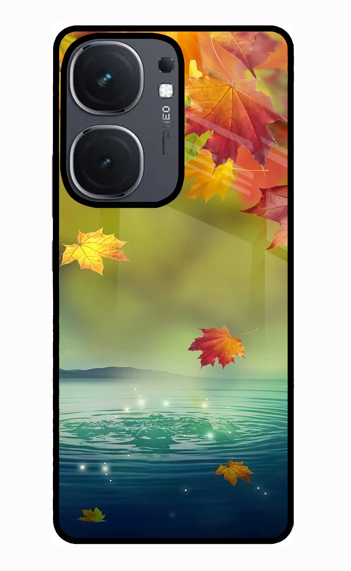Flowers IQOO Neo9 Pro Glass Case Back Cover by Casekaro