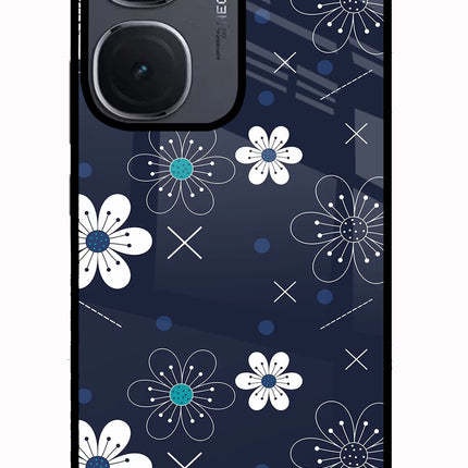 Flowers IQOO Neo9 Pro Glass Case Back Cover by Casekaro