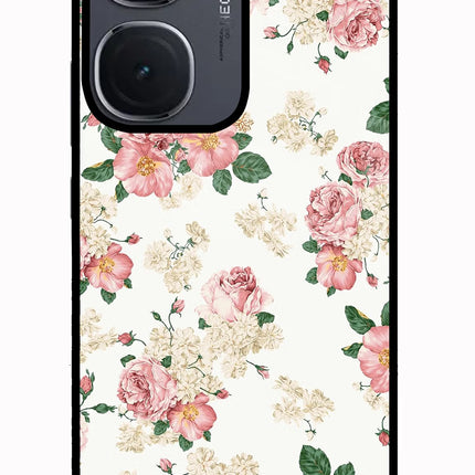 Flowers IQOO Neo9 Pro Glass Case Back Cover by Casekaro
