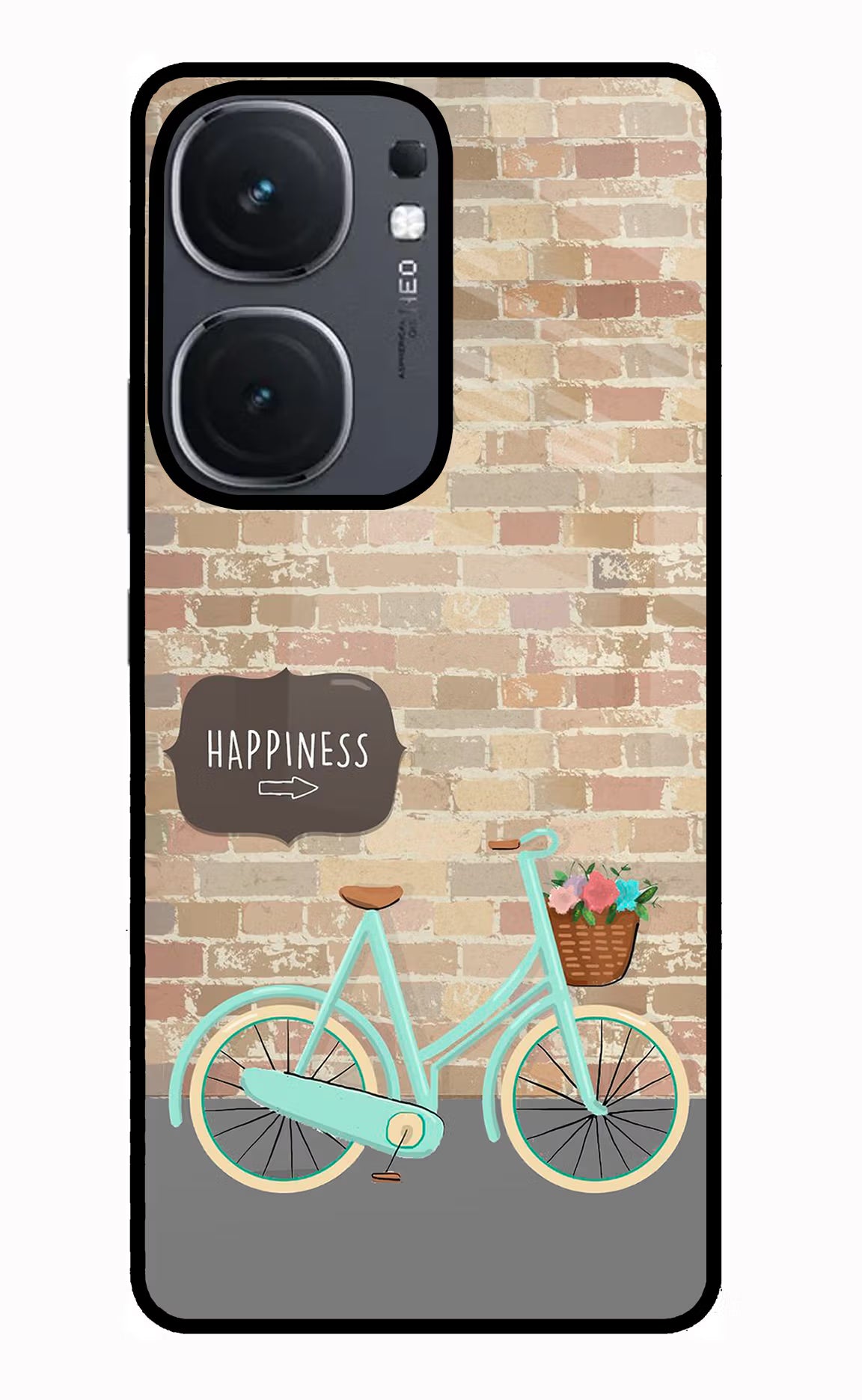 Happiness Artwork IQOO Neo9 Pro Glass Case Back Cover by Casekaro