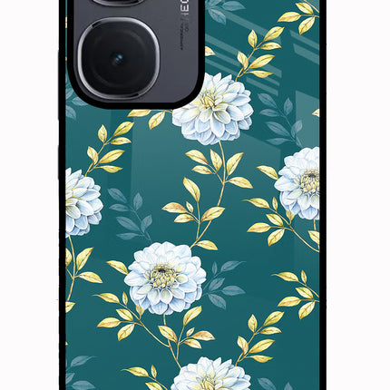 Flowers IQOO Neo9 Pro Glass Case Back Cover by Casekaro