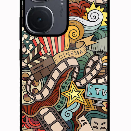 Cinema Abstract IQOO Neo9 Pro Glass Case Back Cover by Casekaro