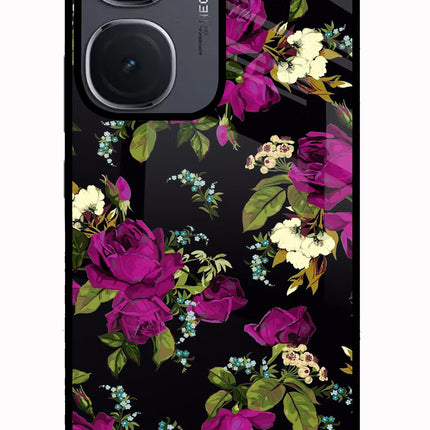 Flowers IQOO Neo9 Pro Glass Case Back Cover by Casekaro