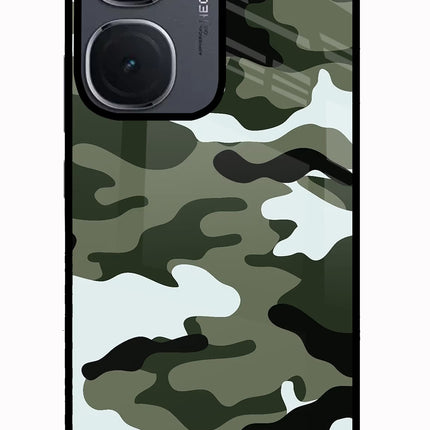 Camouflage IQOO Neo9 Pro Glass Case Back Cover by Casekaro
