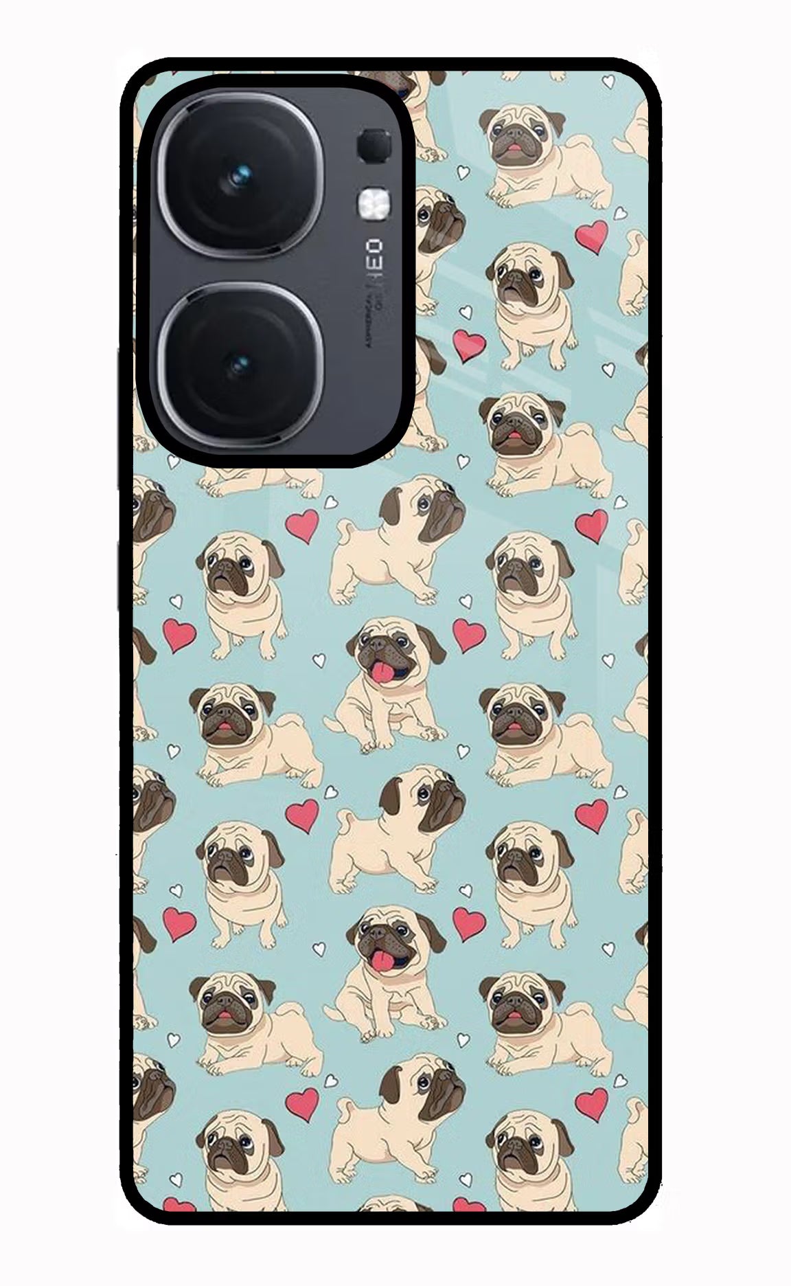 Pug Dog IQOO Neo9 Pro Glass Case Back Cover by Casekaro