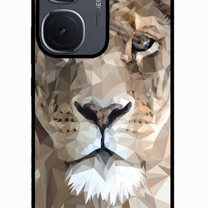 Lion Art IQOO Neo9 Pro Glass Case Back Cover by Casekaro