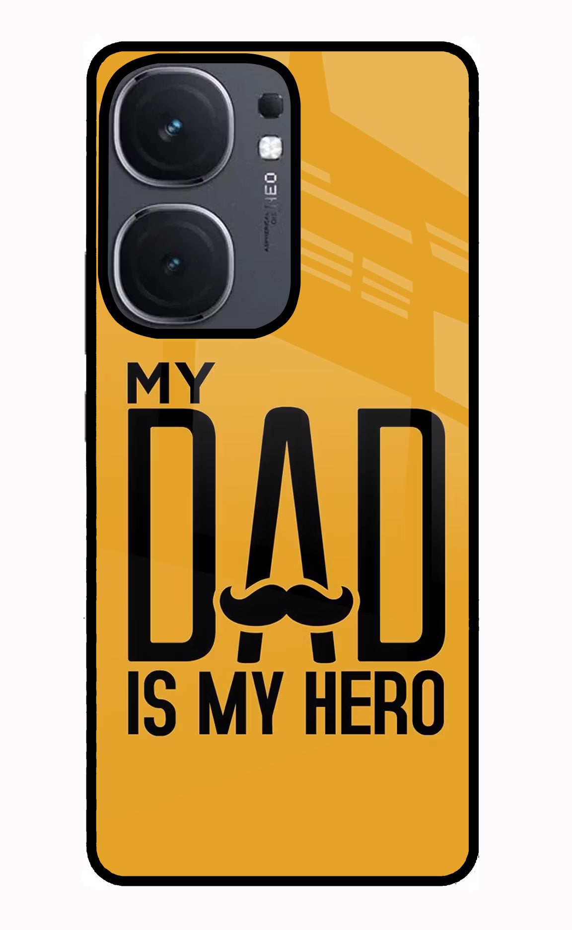 My Dad Is My Hero IQOO Neo9 Pro Glass Case Back Cover by Casekaro