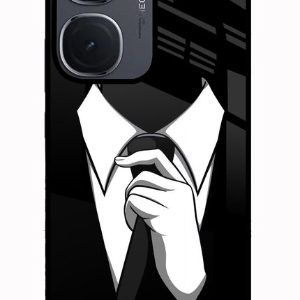 Black Tie IQOO Neo9 Pro Glass Case Back Cover by Casekaro