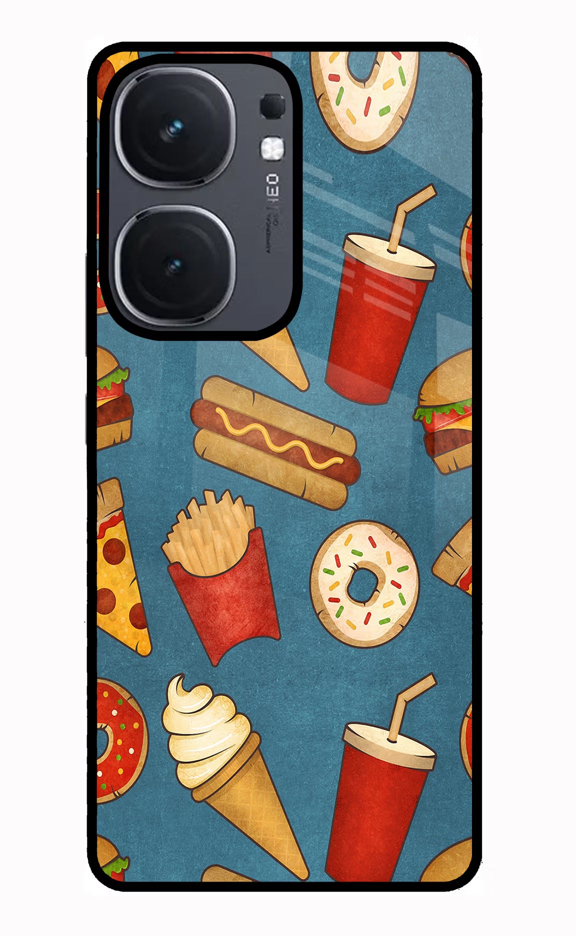 Foodie IQOO Neo9 Pro Glass Case Back Cover by Casekaro