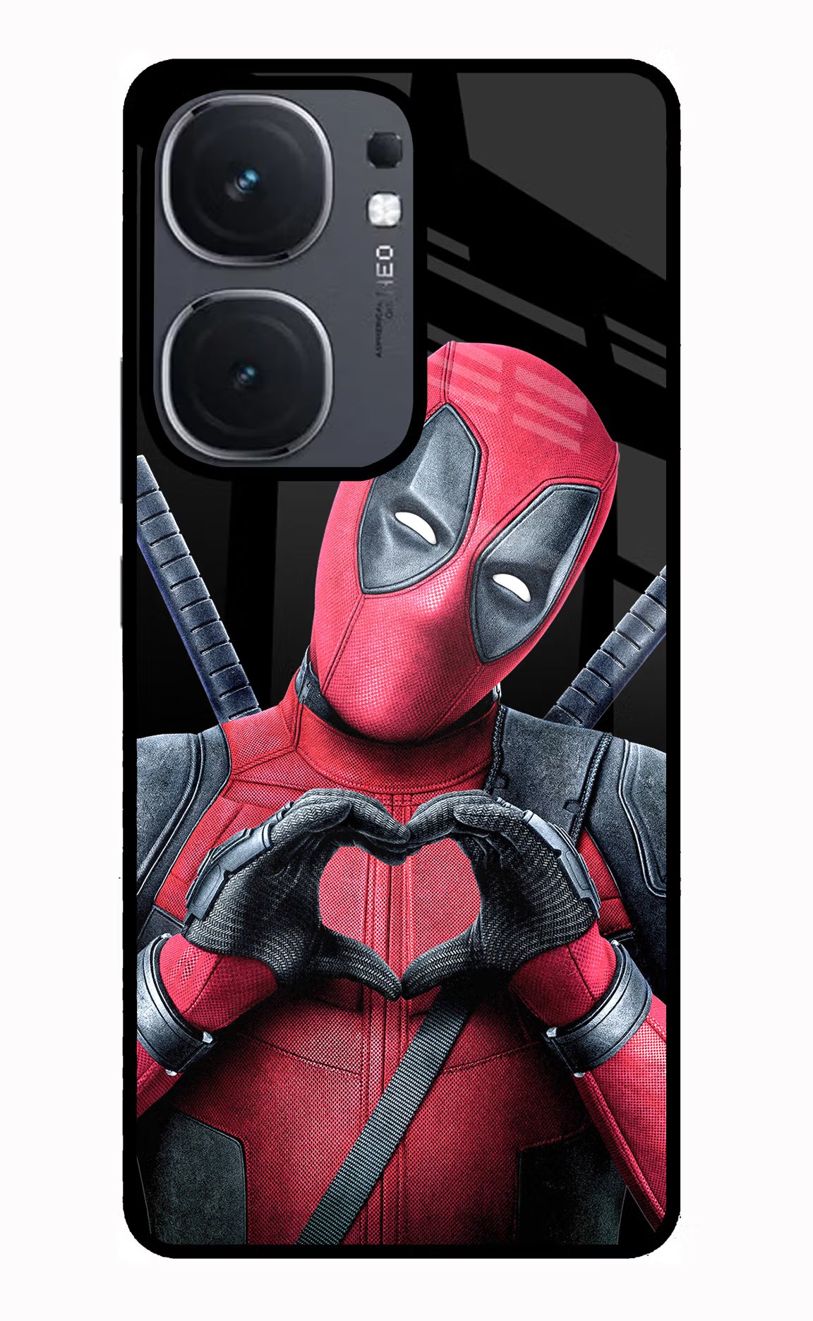 Deadpool IQOO Neo9 Pro Glass Case Back Cover by Casekaro