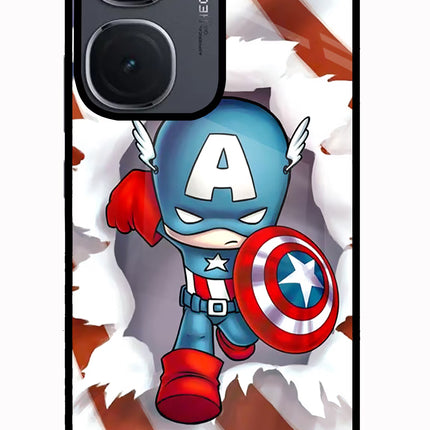 Captain America IQOO Neo9 Pro Glass Case