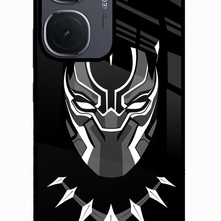 Black Panther IQOO Neo9 Pro Glass Case Back Cover by Casekaro