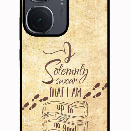 I Solemnly swear that i up to no good IQOO Neo9 Pro Glass Case Back Cover by Casekaro