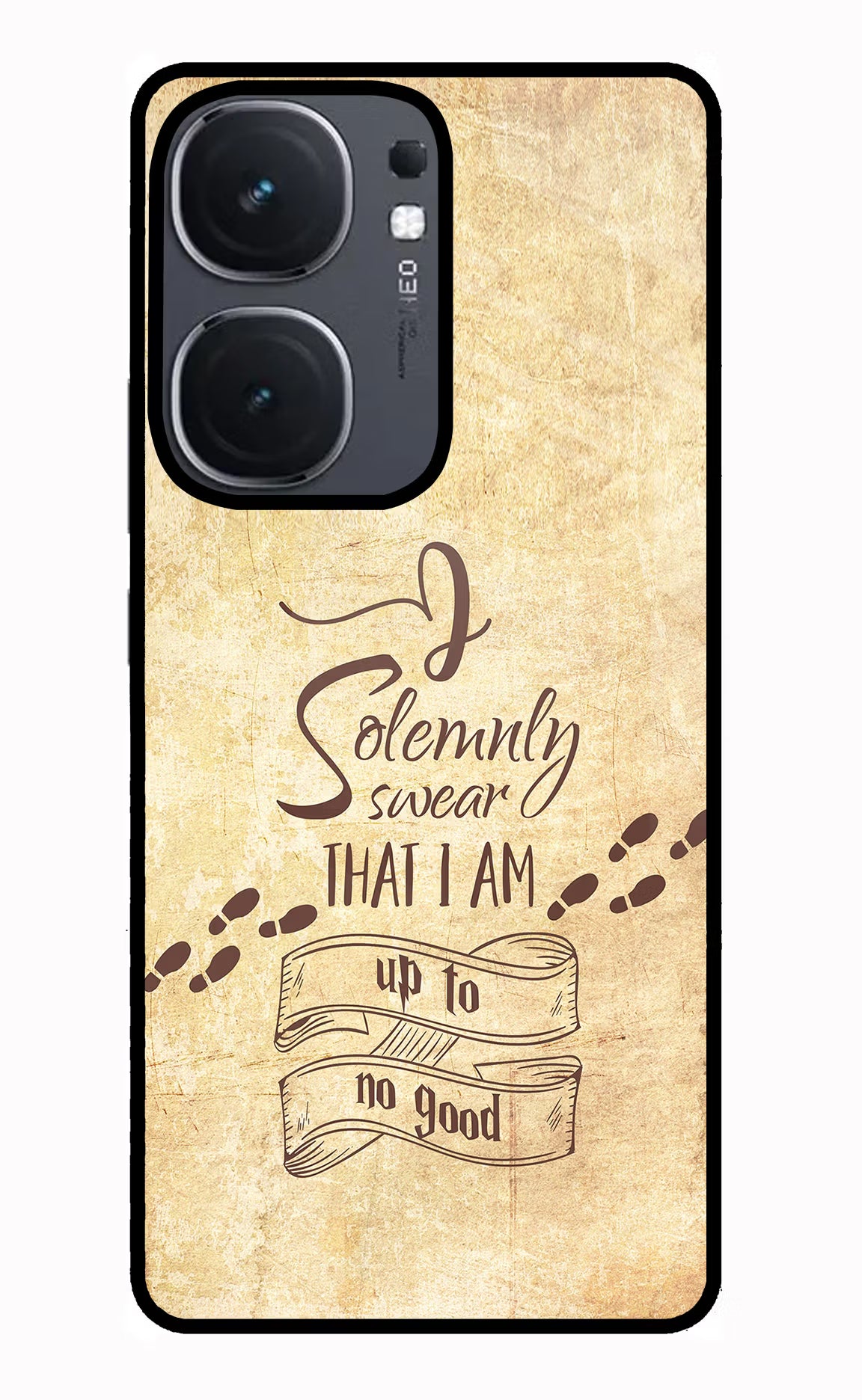 I Solemnly swear that i up to no good IQOO Neo9 Pro Glass Case Back Cover by Casekaro