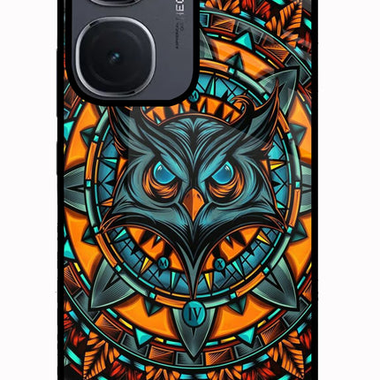 Angry Owl Art IQOO Neo9 Pro Glass Case Back Cover by Casekaro