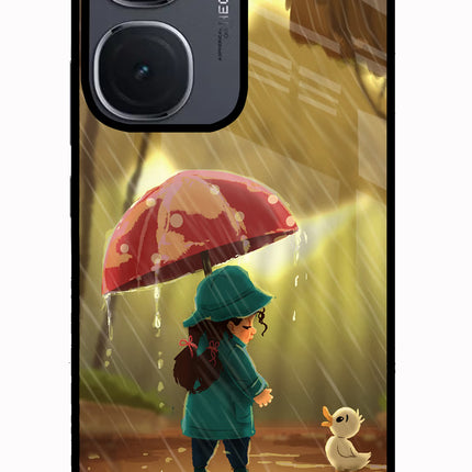 Rainy Day IQOO Neo9 Pro Glass Case Back Cover by Casekaro