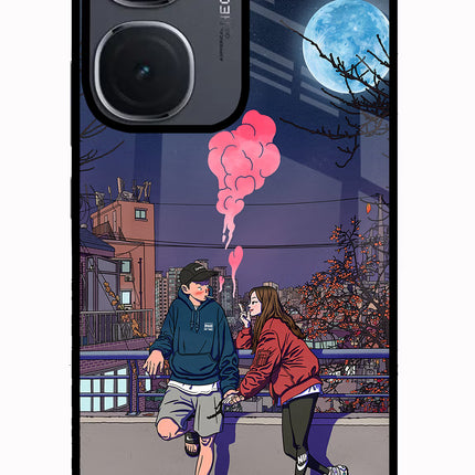 Chilling Couple IQOO Neo9 Pro Glass Case Back Cover by Casekaro