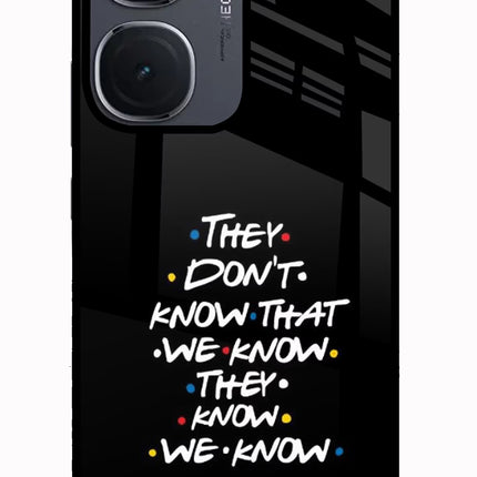 FRIENDS Dialogue IQOO Neo9 Pro Glass Case Back Cover by Casekaro