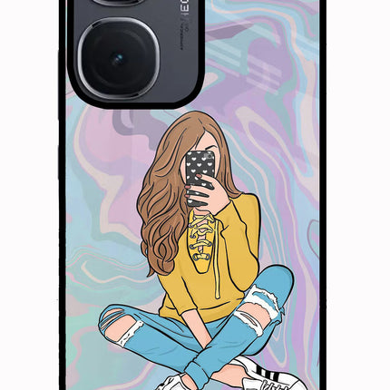 Selfie Girl IQOO Neo9 Pro Glass Case Back Cover by Casekaro