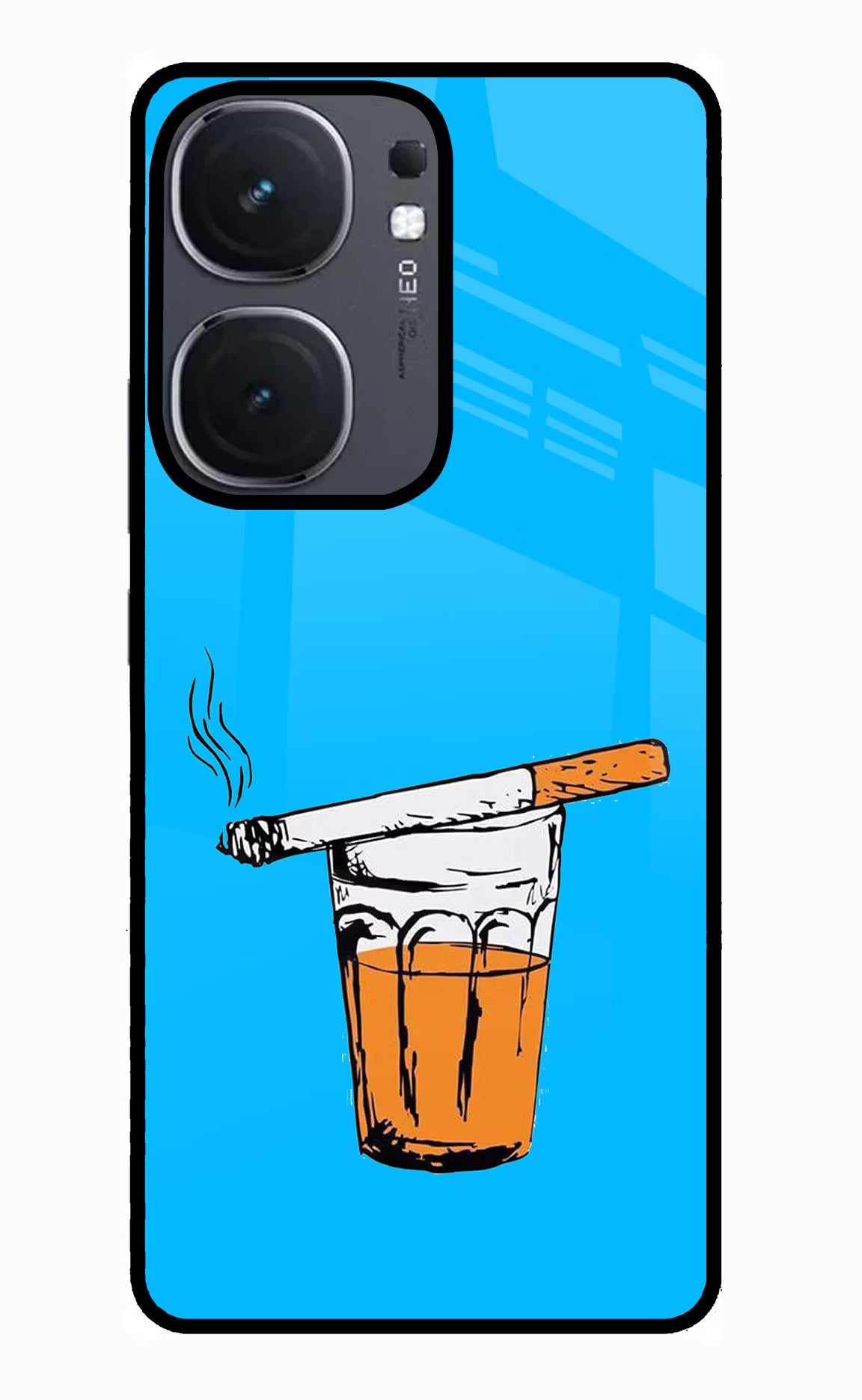 Chai Sutta IQOO Neo9 Pro Glass Case Back Cover by Casekaro