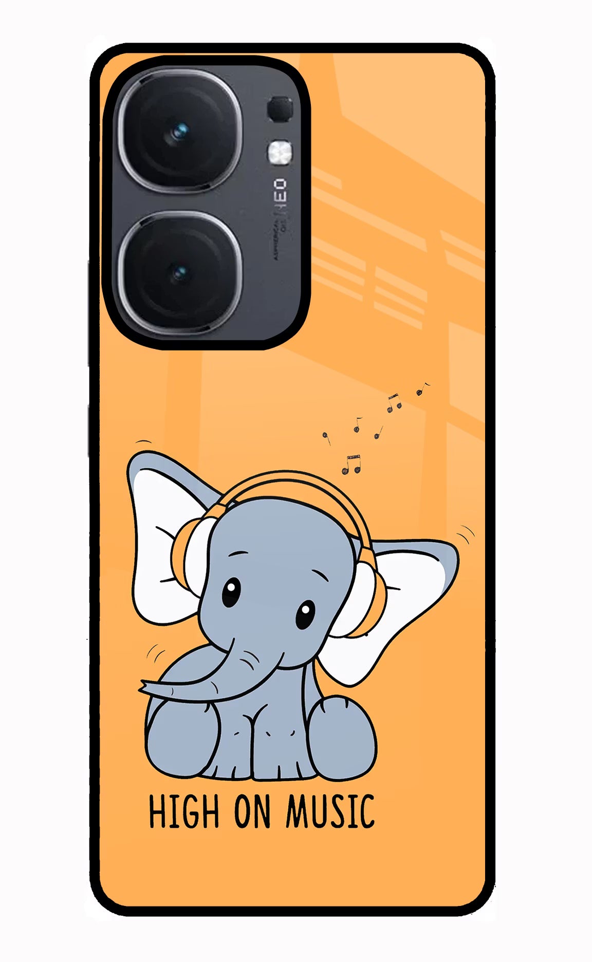 High On Music IQOO Neo9 Pro Glass Case Back Cover by Casekaro