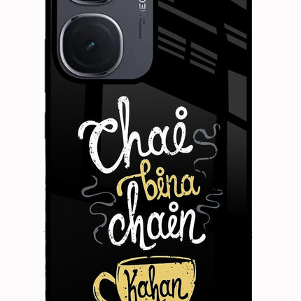 Chai Bina Chain Kaha Re IQOO Neo9 Pro Glass Case Back Cover by Casekaro