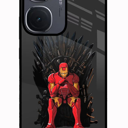 Ironman Throne IQOO Neo9 Pro Glass Case Back Cover by Casekaro