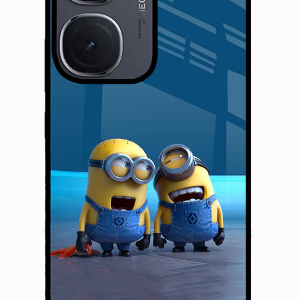 Minion Laughing IQOO Neo9 Pro Glass Case Back Cover by Casekaro