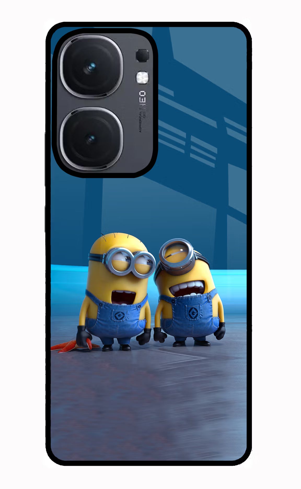 Minion Laughing IQOO Neo9 Pro Glass Case Back Cover by Casekaro