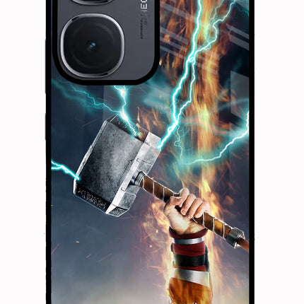 Thor Hammer Mjolnir IQOO Neo9 Pro Glass Case Back Cover by Casekaro