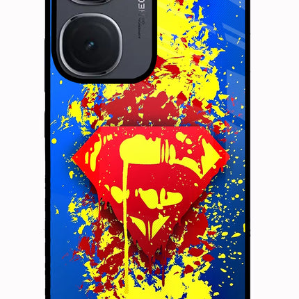 Superman logo IQOO Neo9 Pro Glass Case Back Cover by Casekaro