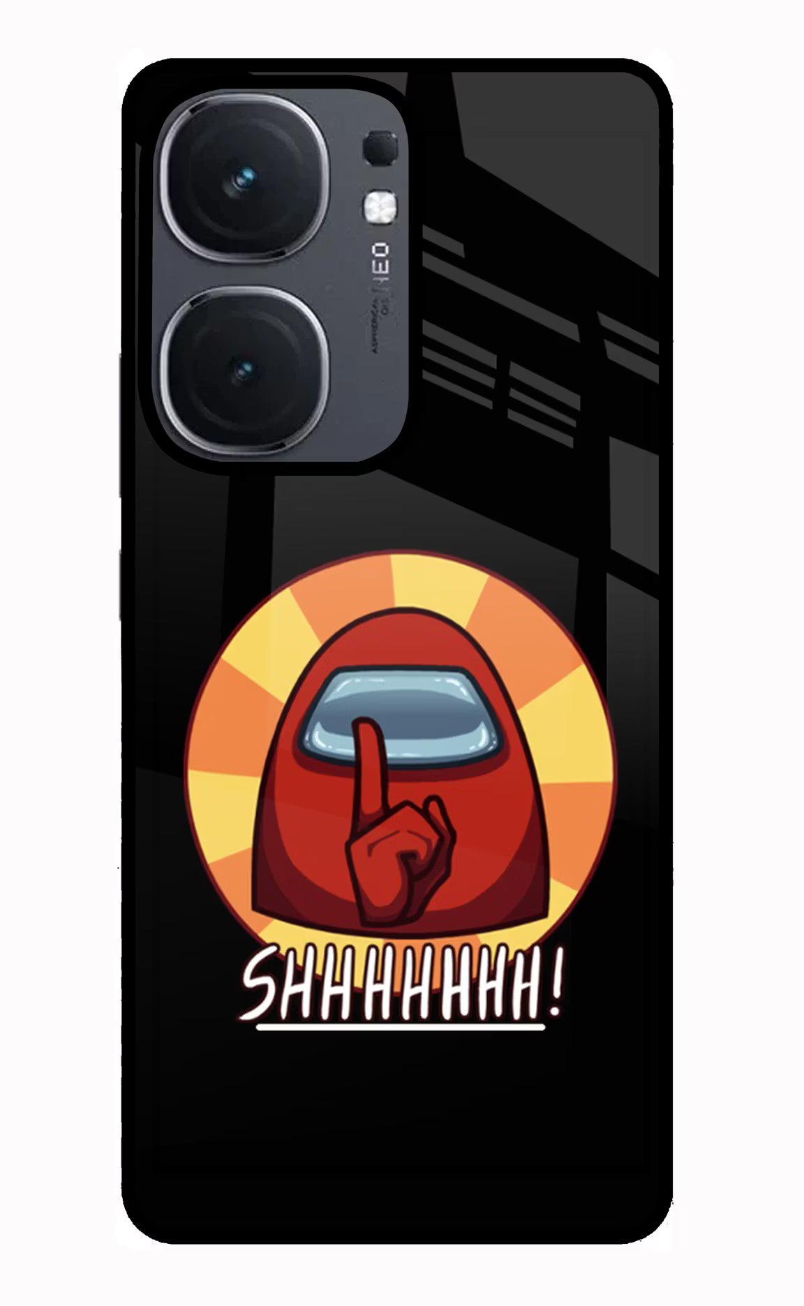 Among Us Shhh! IQOO Neo9 Pro Glass Case Back Cover by Casekaro