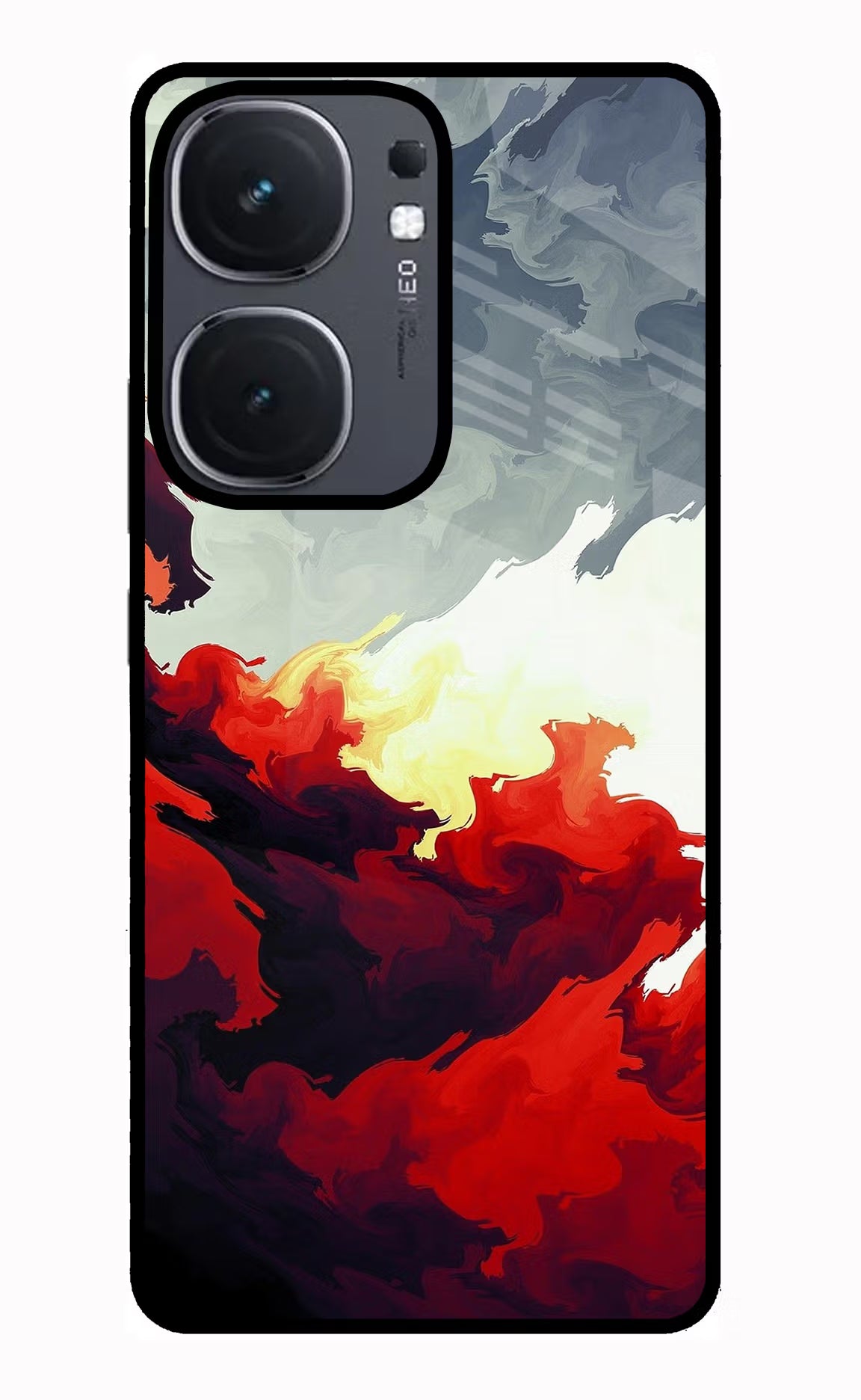 Fire Cloud IQOO Neo9 Pro Glass Case Back Cover by Casekaro