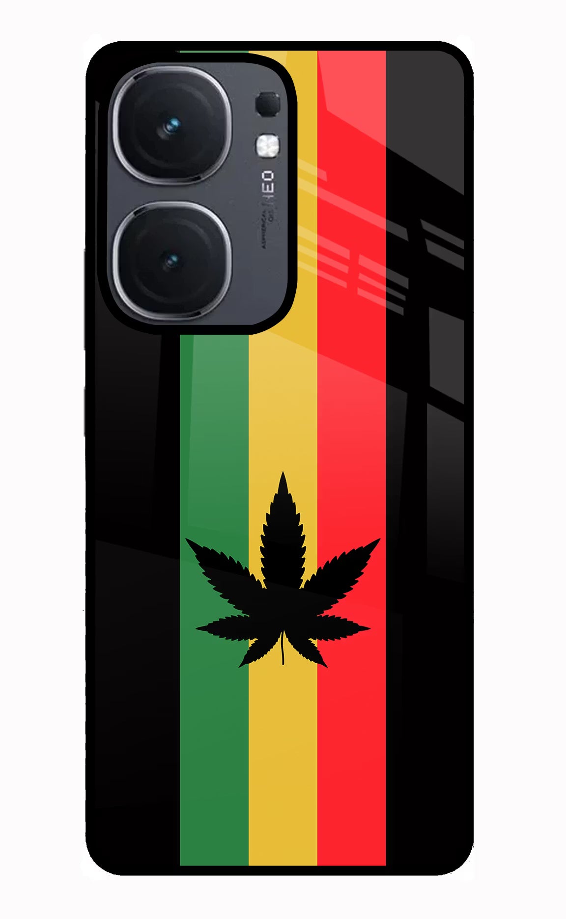 Weed Flag IQOO Neo9 Pro Glass Case Back Cover by Casekaro