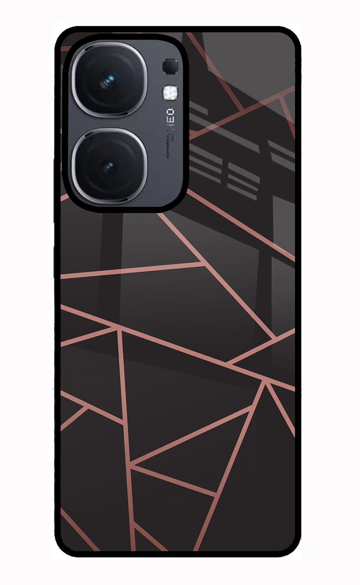 Geometric Pattern IQOO Neo9 Pro Glass Case Back Cover by Casekaro