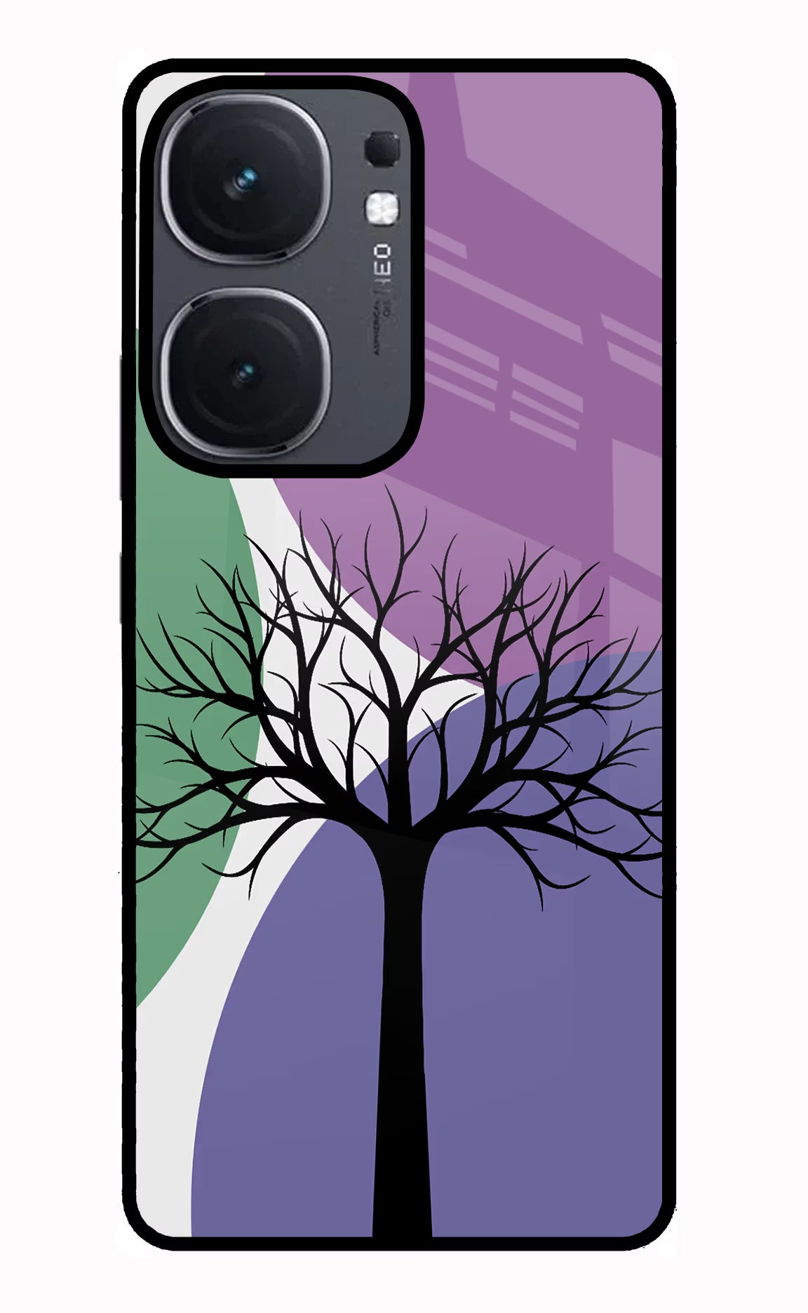 Tree Art IQOO Neo9 Pro Glass Case Back Cover by Casekaro