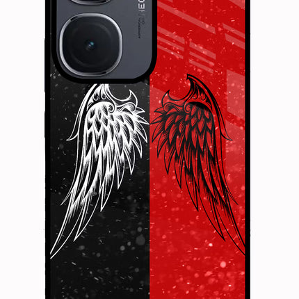 Wings IQOO Neo9 Pro Glass Case Back Cover by Casekaro