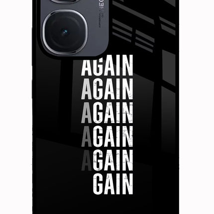 Again Again Gain IQOO Neo9 Pro Glass Case Back Cover by Casekaro