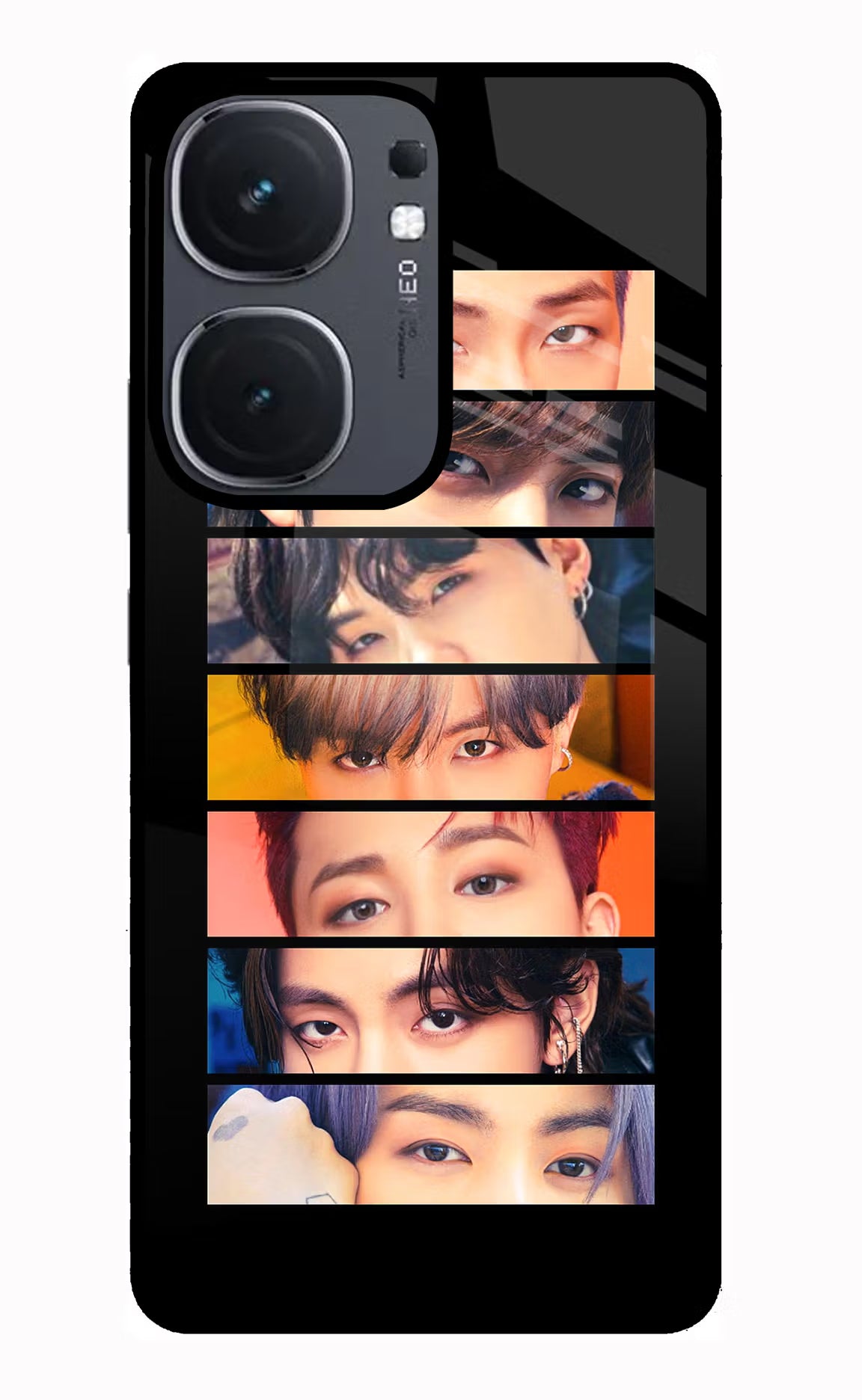 BTS Eyes IQOO Neo9 Pro Glass Case Back Cover by Casekaro