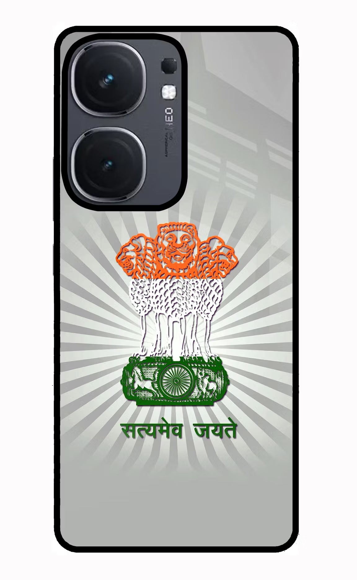 Satyamev Jayate Art IQOO Neo9 Pro Glass Case Back Cover by Casekaro