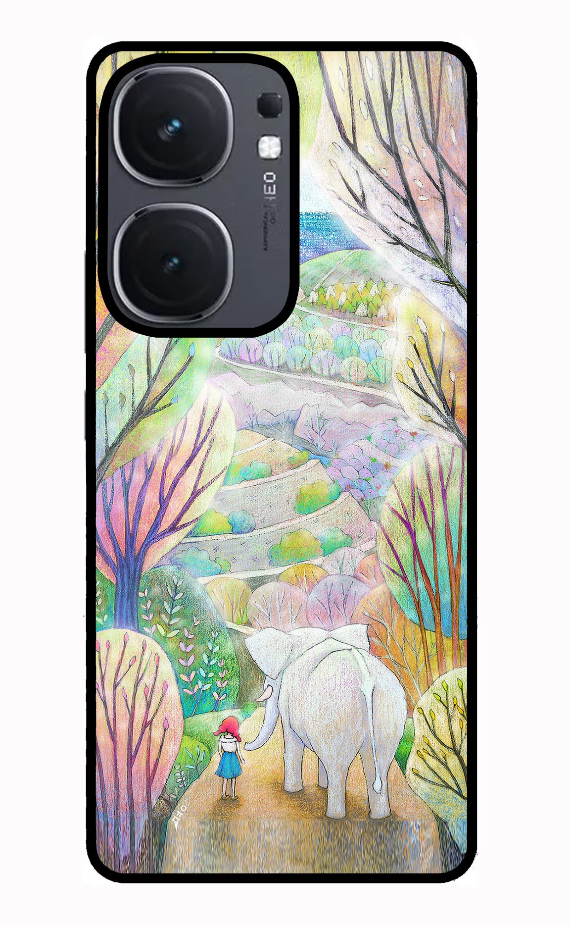 Nature Painting IQOO Neo9 Pro Glass Case Back Cover by Casekaro
