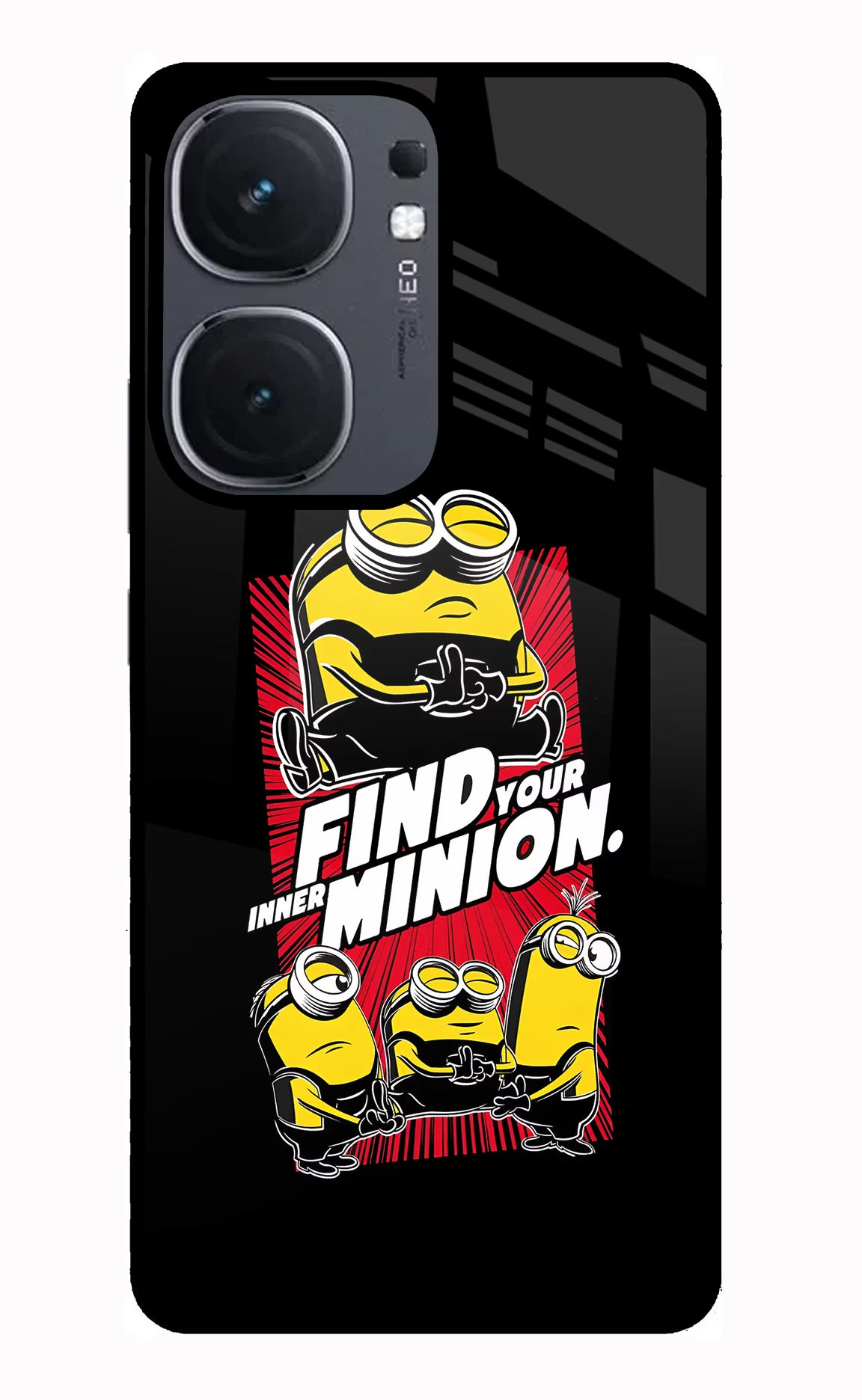 Find your inner Minion IQOO Neo9 Pro Glass Case Back Cover by Casekaro