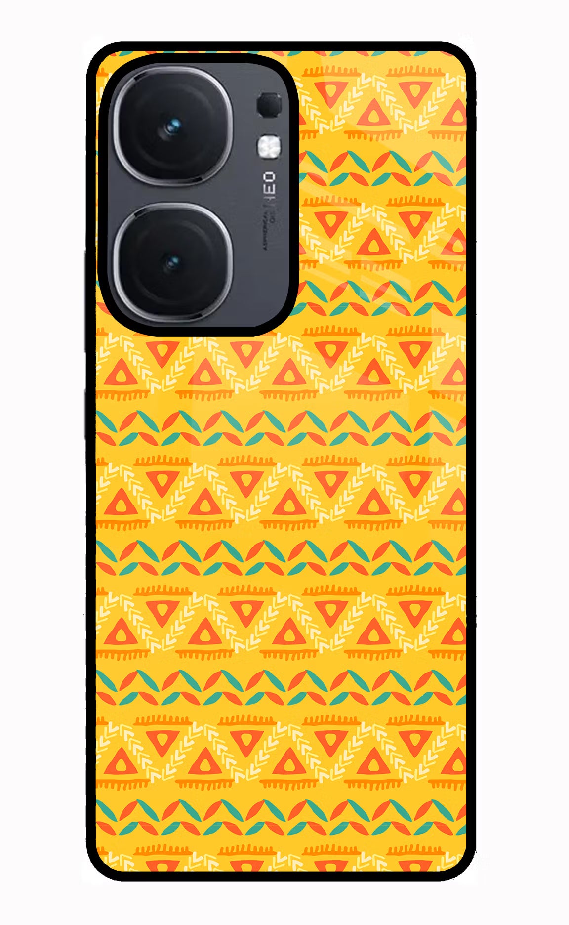 Tribal Pattern IQOO Neo9 Pro Glass Case Back Cover by Casekaro