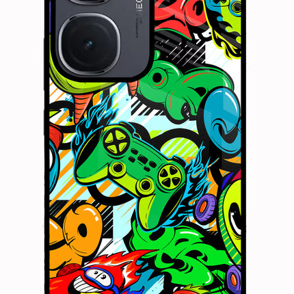 Game Doodle IQOO Neo9 Pro Glass Case Back Cover by Casekaro