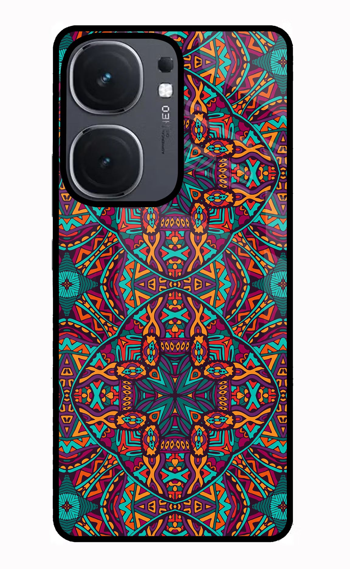 Colour Mandala IQOO Neo9 Pro Glass Case Back Cover by Casekaro