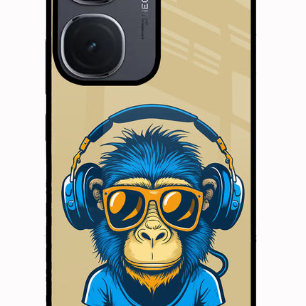 Monkey Headphone IQOO Neo9 Pro Glass Case Back Cover by Casekaro