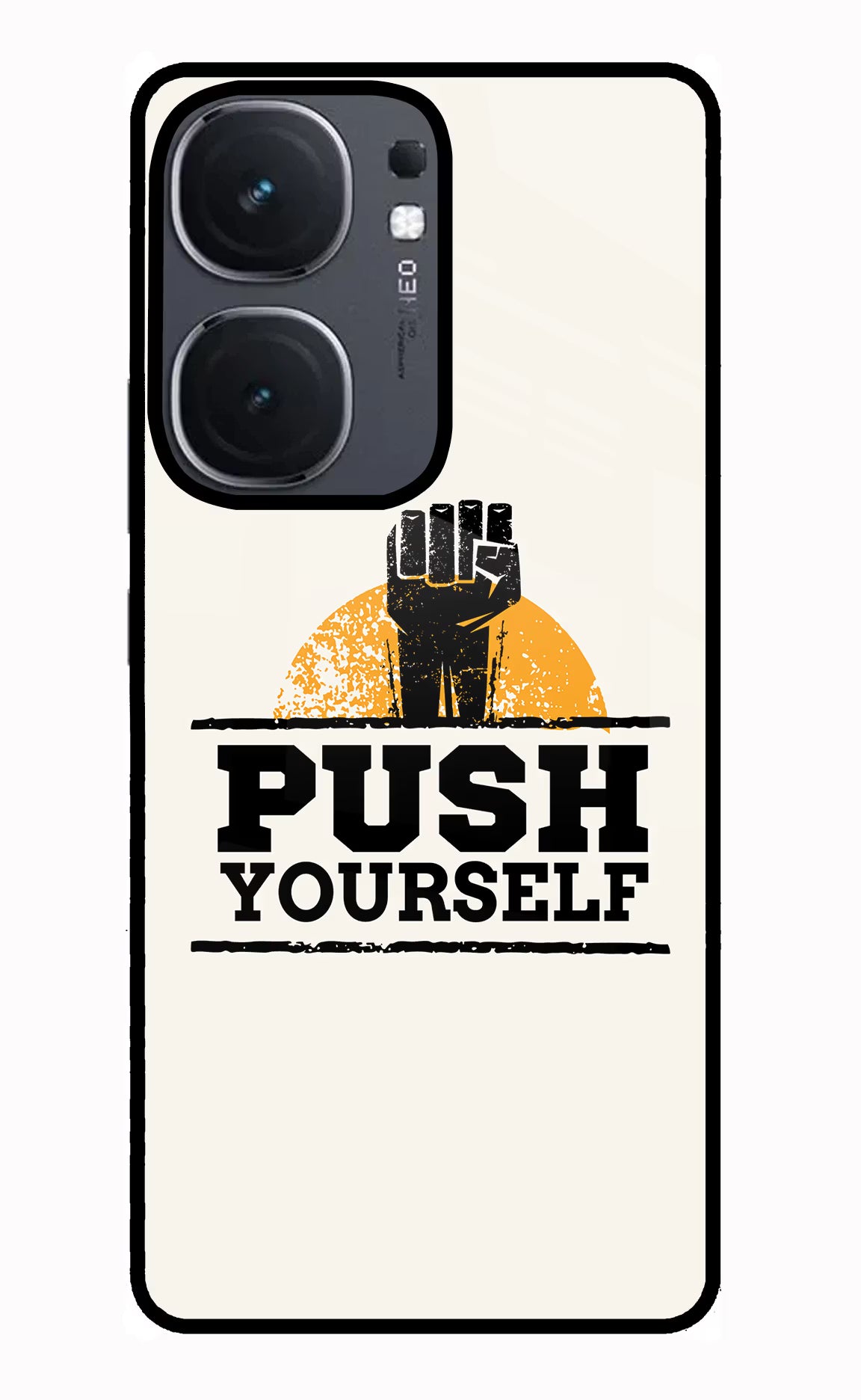 Push Yourself IQOO Neo9 Pro Glass Case Back Cover by Casekaro