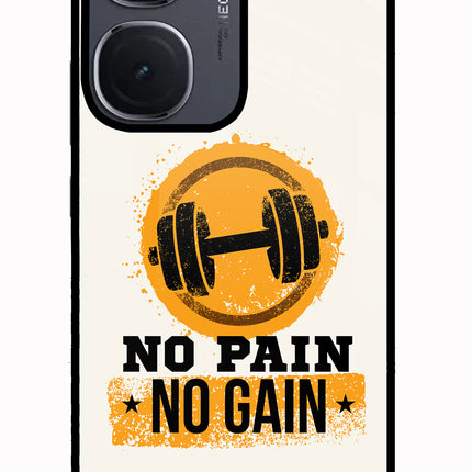 No Pain No Gain IQOO Neo9 Pro Glass Case Back Cover by Casekaro